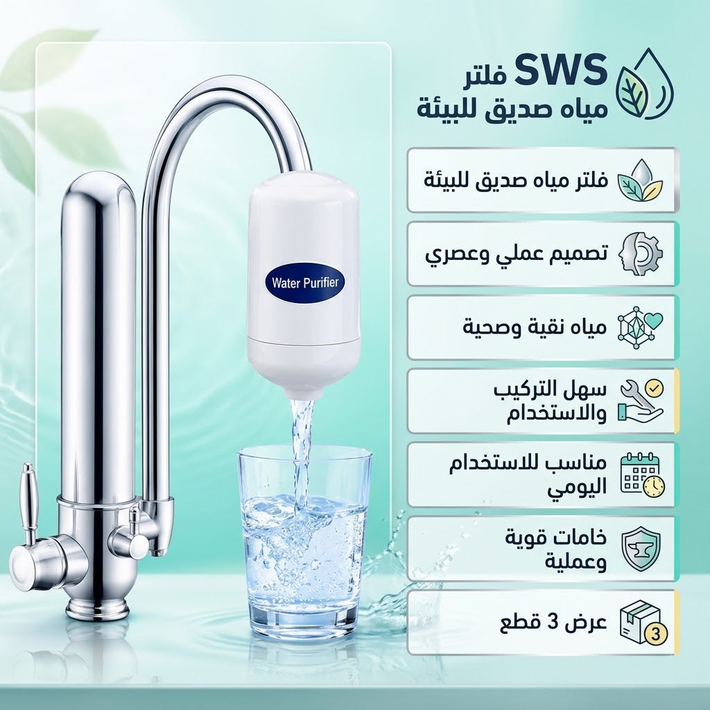 • عرض 3 قطع فلتر مياة SWS  صديق البيئة