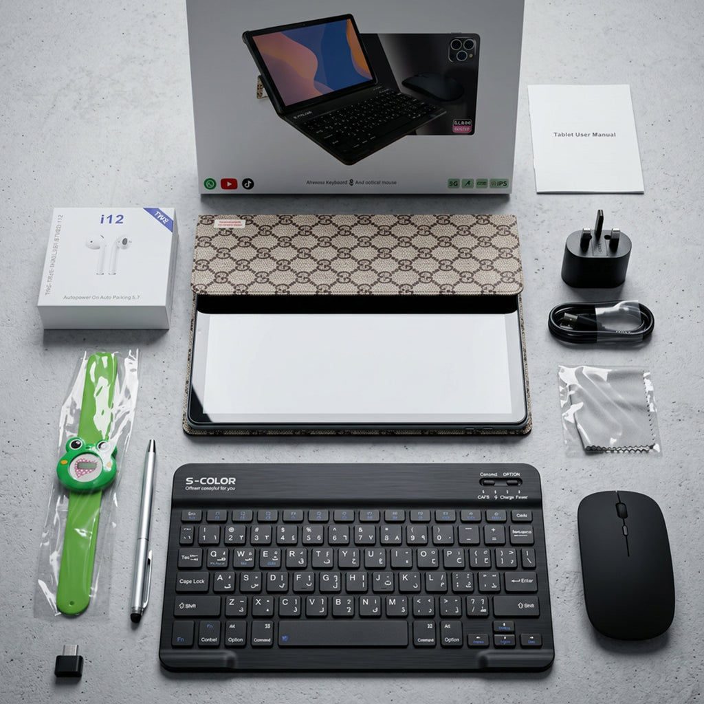 تابلت GT90 (ضمان عام ) بكيبورد و ماوس بلوتوث + مجموعة هدايا