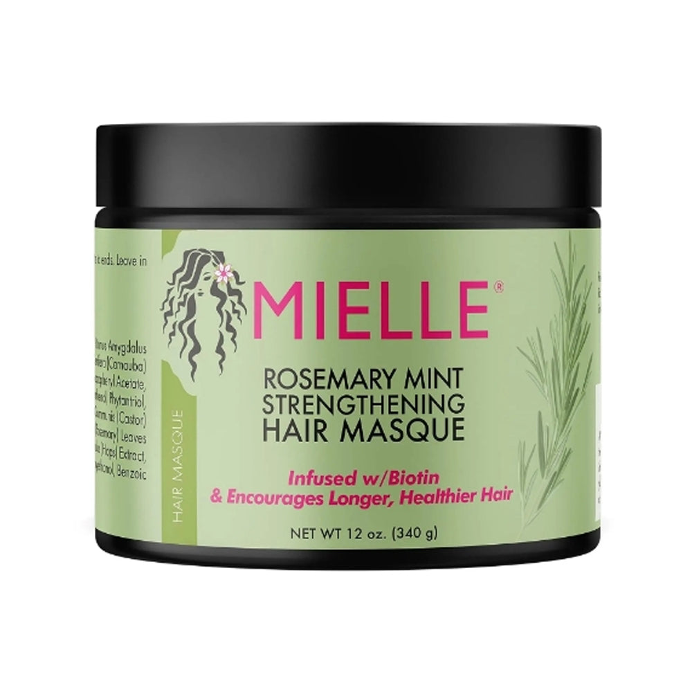 Cream bath with rosemary for hair care, featuring a jar of herbal hair treatment in a natural setting