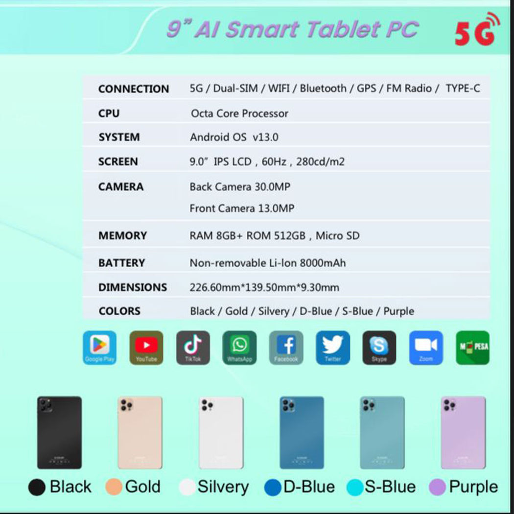 SU15 PRO tablet with gift set, featuring a sleek design and accessories, from سوق الأمانة in Saudi Arabia.