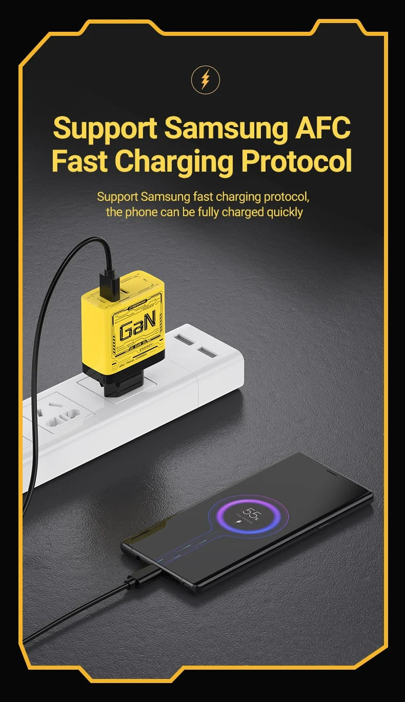 شاحن USB-C متوافق مع تقنية PD وQC وPPS بقوة 120 واط