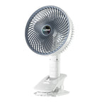 Portable 2-in-1 clip fan with adjustable head, black design, perfect for personal cooling and easy attachment.