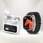 عرض سماعة ذكيه مع شاشة A9 (لون ابيض) + VIDVIE Smart Watch Ultra Orignal SW1608