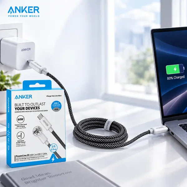 Charge fast ANKER  usb-c-to-c - كابل شحن