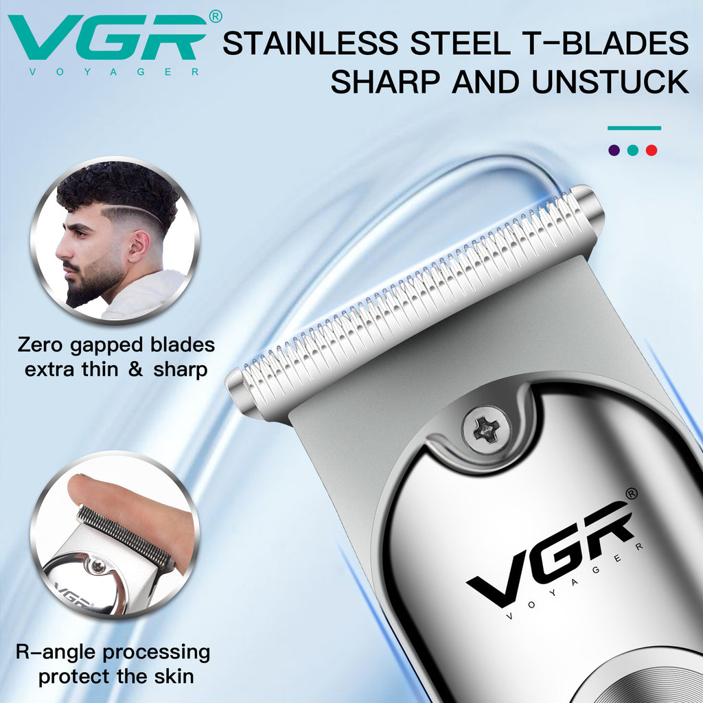 Electric shaver VGR071 from سوق كوم, featuring a sleek design with multiple rotary blades for smooth grooming.