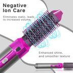 5-in-1 hair straightening brush from سوق كوم, showing the multifunctional hair styling device with various brush attachments.