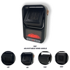 Electric 180-degree 2-in-1 heater from سوق كوم, showing a compact portable electric heater with adjustable settings.
