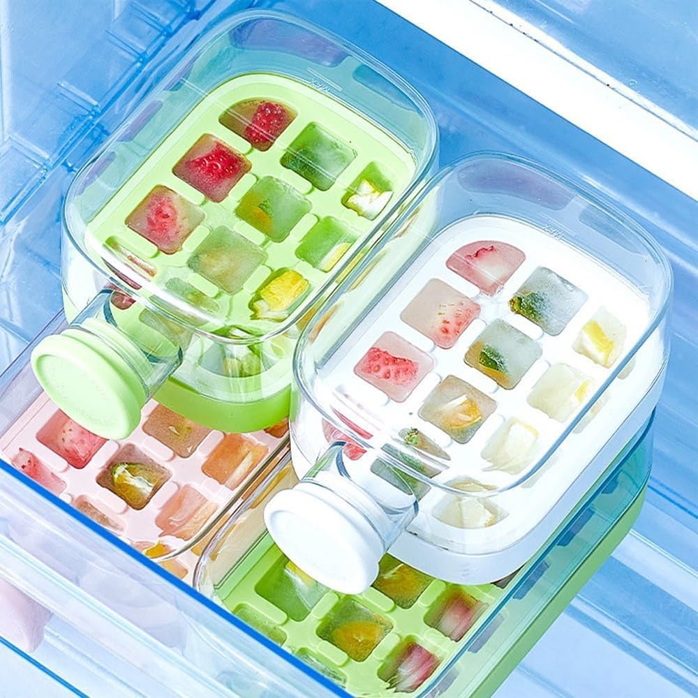 Ice cube box from سوق كوم, featuring a clear plastic container with multiple compartments for storing ice cubes.