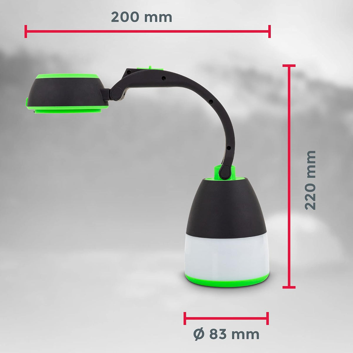 جهاز إضاءة متنقل مع أباجورة وباور بانك لشحن الموبايل