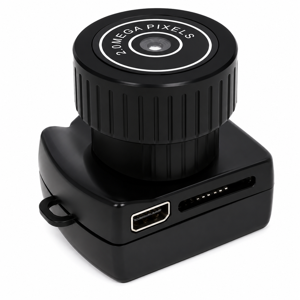 Mini micro camera for cycling sports, black color, smart accessories, compact and lightweight design for outdoor use