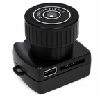 Mini micro camera for cycling sports, black color, smart accessories, compact and lightweight design for outdoor use