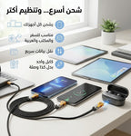 عرض Anker Power Port Nano-20W + كابل شاحن USB متعدد 15 سم، شحن سريع 3 في 1 (Lightning, Type-C &amp; Micro USB)
