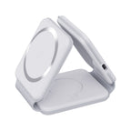 Wireless foldable charger from سوق كوم, showing its compact design and charging surface in a close-up view.