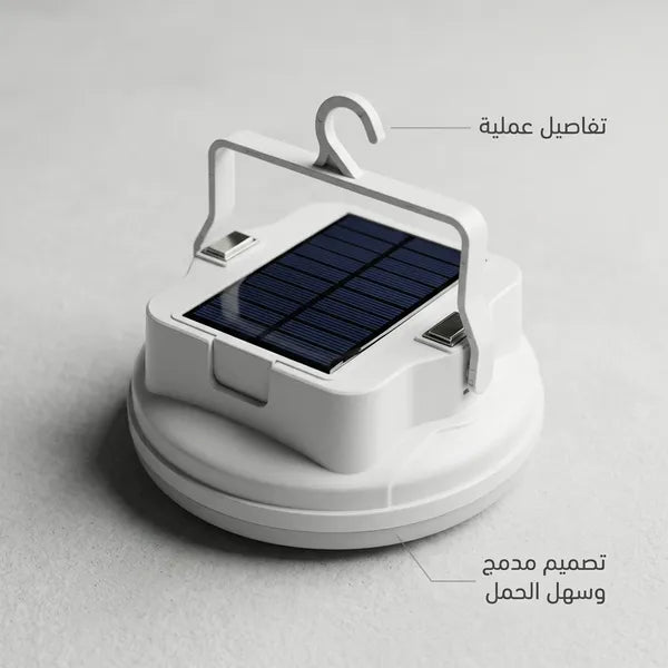 لمبة رحلات وتخييم بالطاقة الشمسية مع خطاف للتعليق
