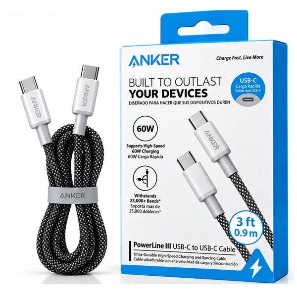 Charge fast ANKER  usb-c-to-c - كابل شحن