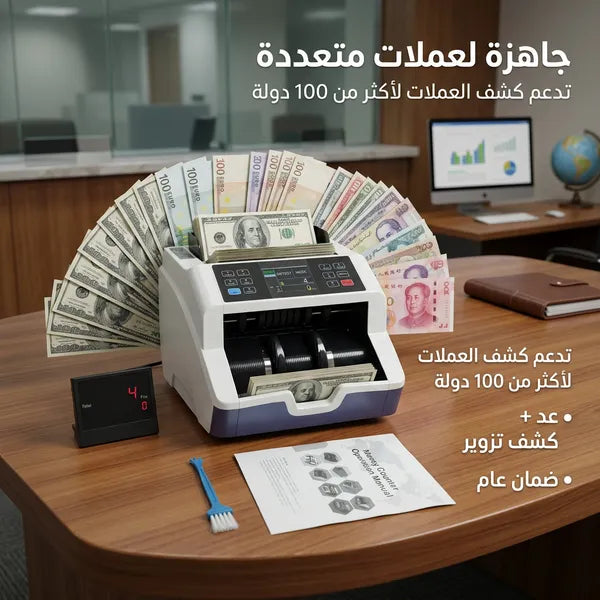 ماكينة عد النقود الحديثة ضمان عام