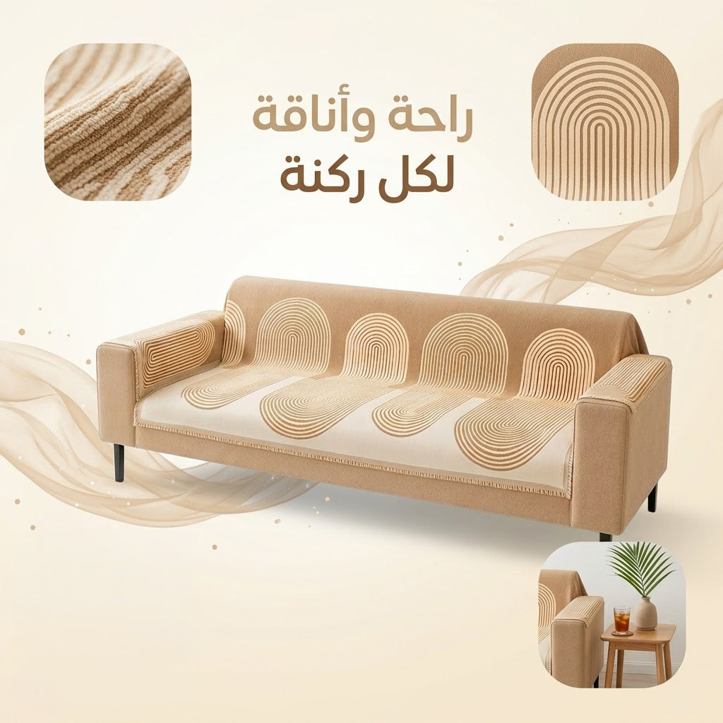 مفرش صيفي بوهيمي بيج