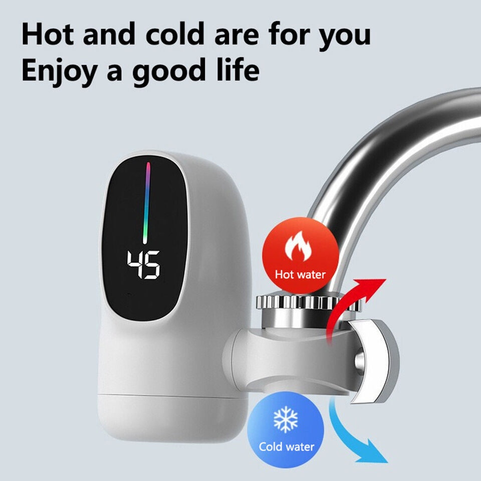 Small magical tap heater device from سوق كوم, showing compact design and easy-to-use features for quick water heating.