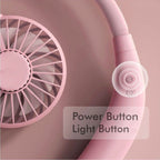 Magnetic USB rechargeable neck fan from سوق كوم, lightweight and hands-free cooling device, popular for personal use.