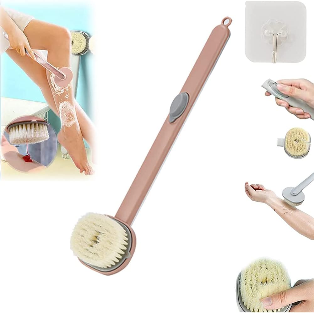 Magic body cleaning brush from سوق كوم for skin care, showing a close-up of the textured brush head used for exfoliating skin.