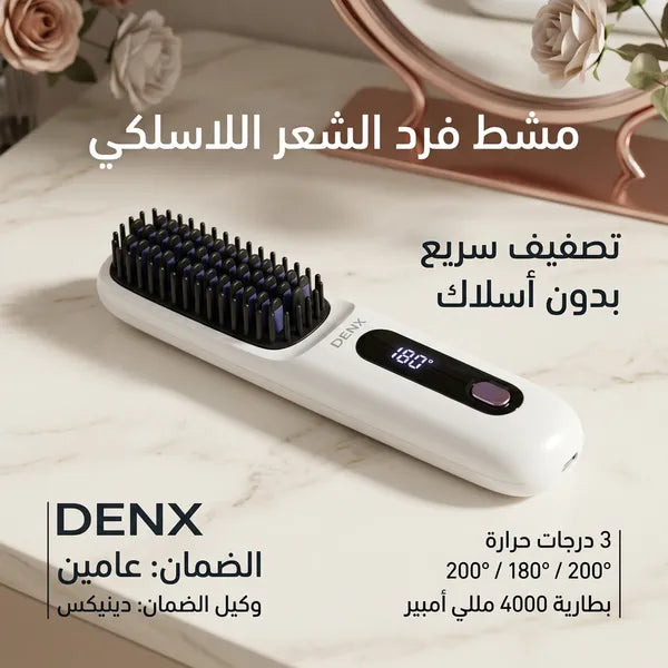 • فرشاة فرد الشعر بدون سلك