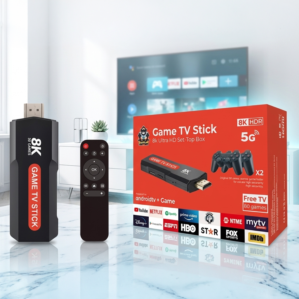 • Game TV BOX Stick 8K