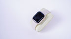 Haino Teko HW9 Mini smart watch displaying digital time and fitness tracking features on a black strap.
