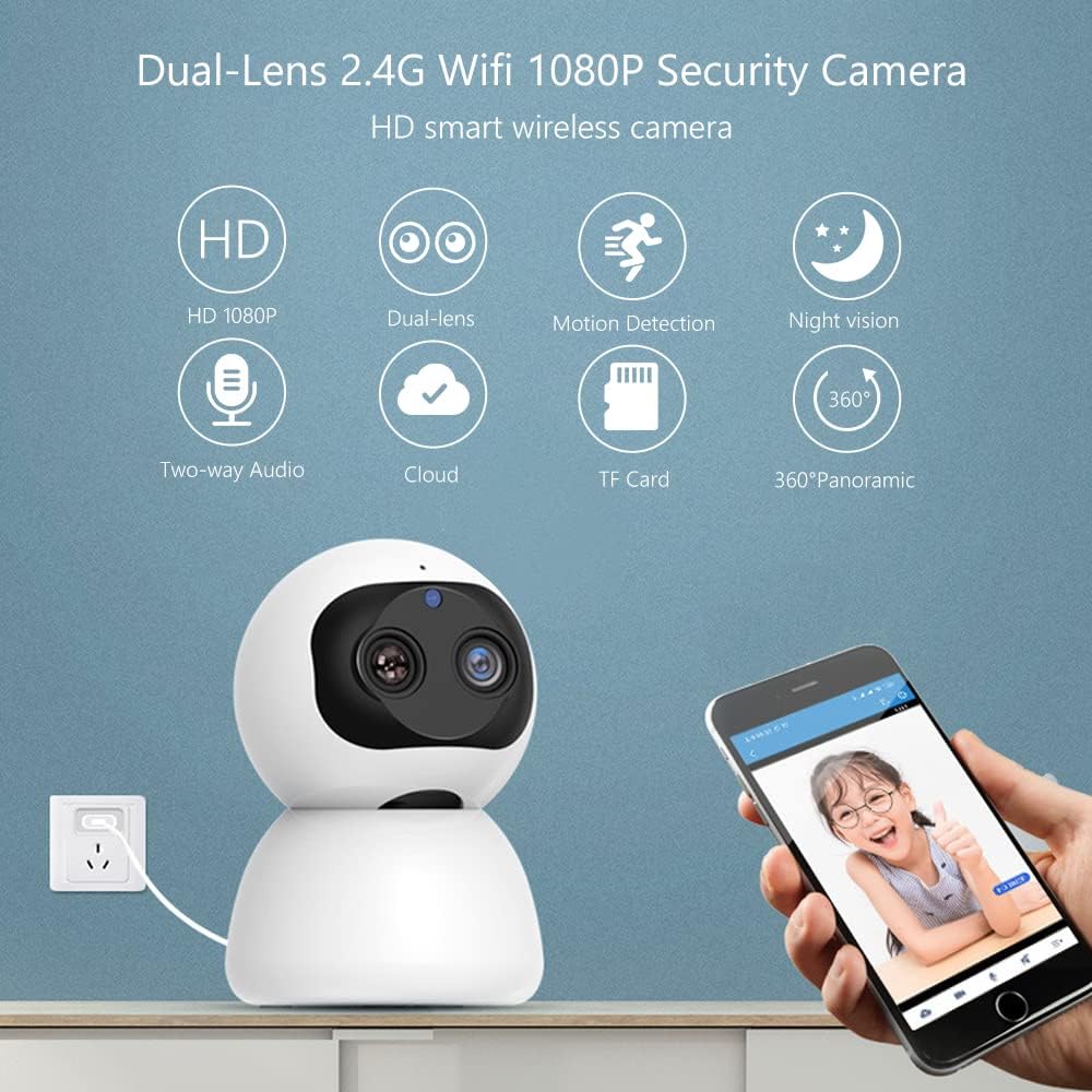 "	WiFi  Smart Camera HD 2mp 1080P Full HD"
