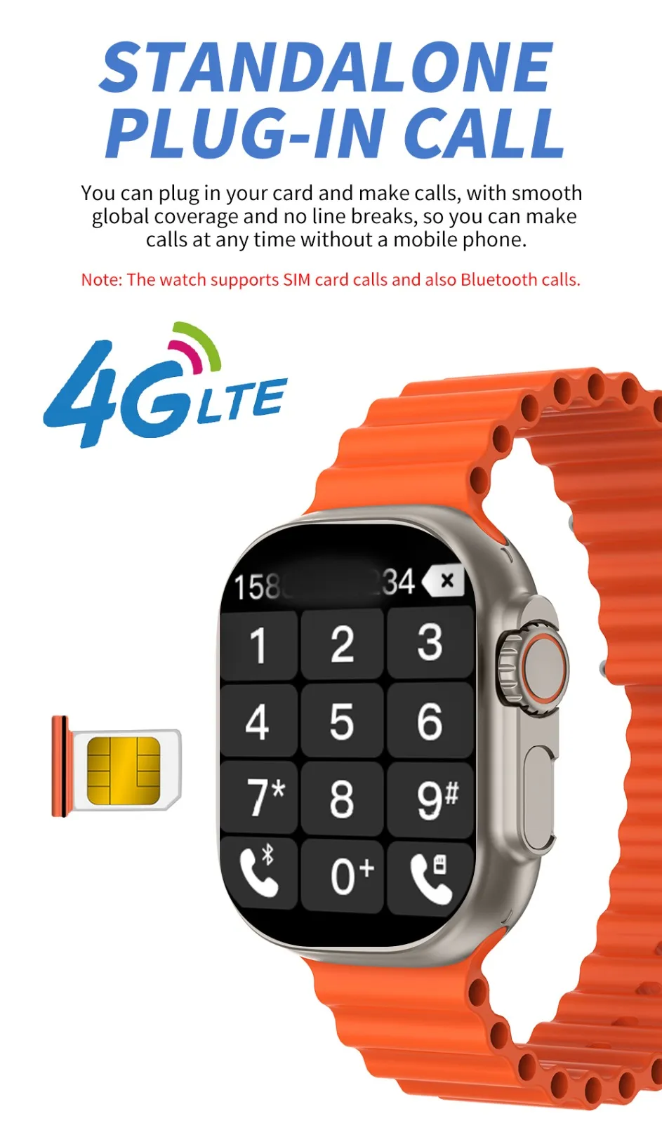 Smart watch BW10 PRO - 4G SIM and Cam