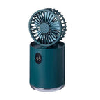 Digital fan with built-in diffuser, modern home appliance from سوق كوم, featuring sleek design and adjustable settings.