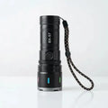 White adjustable LED camping and hiking laser flashlight by سوق الأمانة with 100000 lumens brightness.