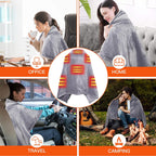 Electric thermal blanket from سوق الأمانة, showing soft fabric and electric heating elements for warmth and comfort.