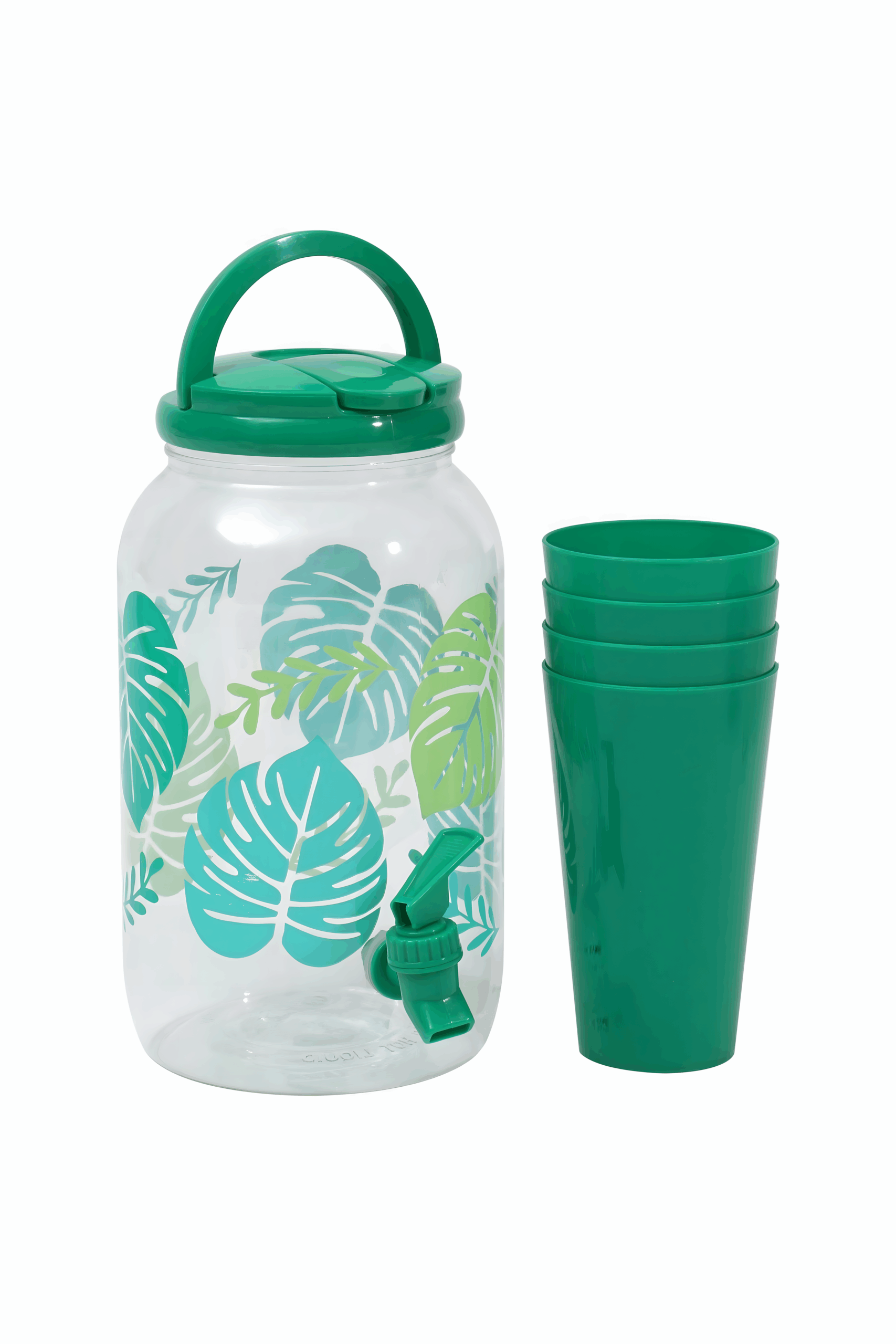 • ديسبنسر العصير + 4 اكواب للعصير ديزاين Leaves 3,5 Liter