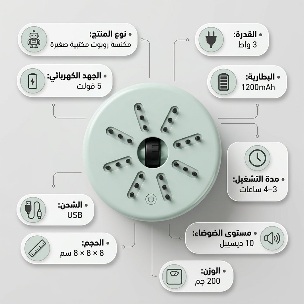 • منظف روبوت للمكتب