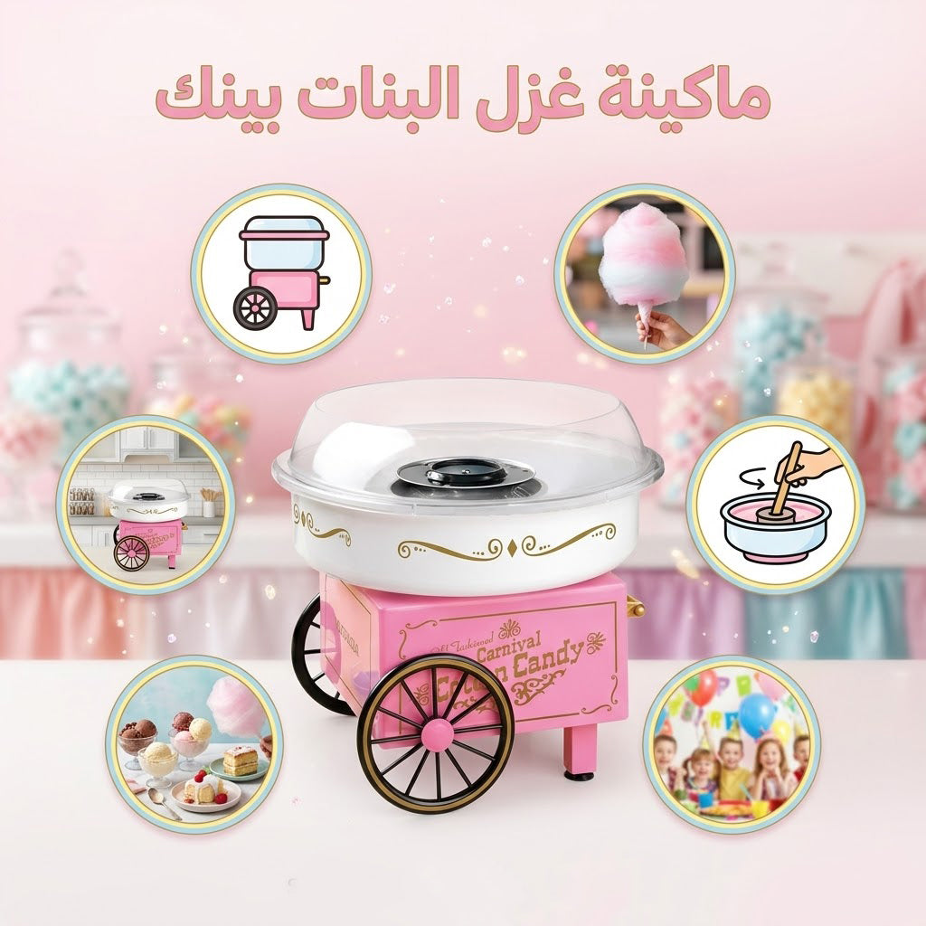 ماكينة غزل البنات بينك