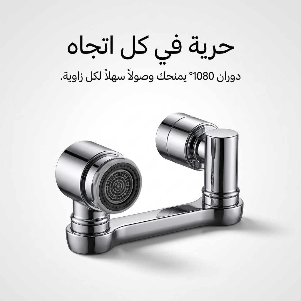 وصلة الصنبور الذكيه (وصلتك لكل زاوية.. بدون سباك وبدون تعقيد)
