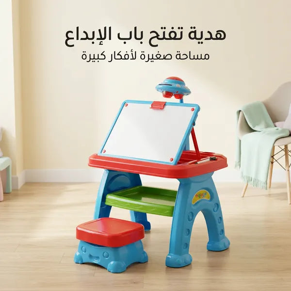 لعبة لوحة جهاز عرض ضوئي تعليمي برسومات كرتونية للأطفال