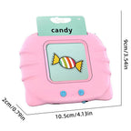 Electronic educational card reader game for Arabic and English learning, designed for children with colorful buttons and interactive features.