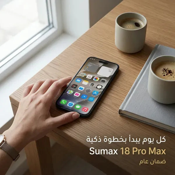 هاتف 18 Pro max ضمان عام ثنائي الشريحة + هدية جراب شفاف - لون برجندي)