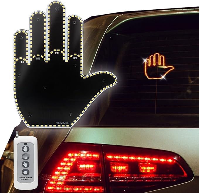 Car hand LED light accessory installed inside a vehicle, providing ambient lighting and enhancing car interior aesthetics.