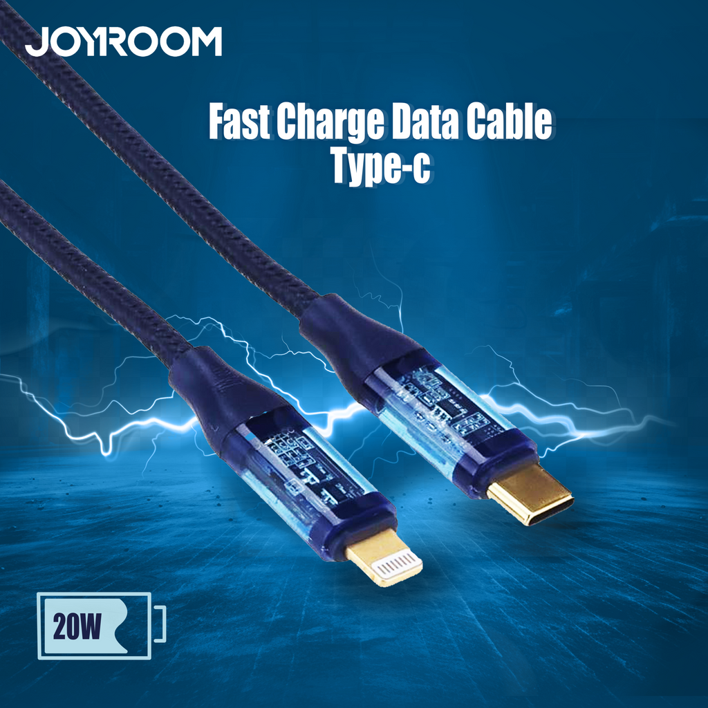 • Joyroom Fast Charge Data Cable Type-c to lightning 3M- 20W
