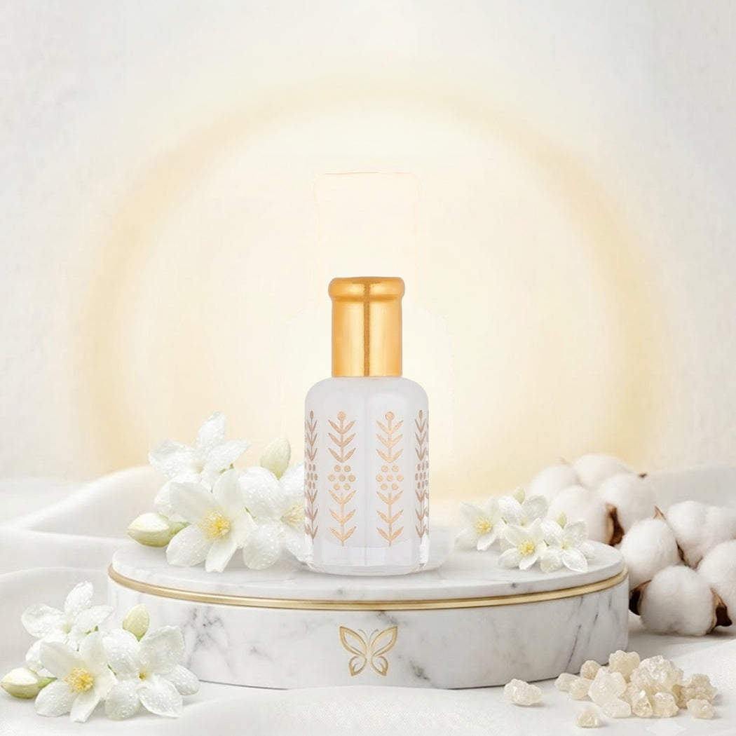 عبوة مسك عطري أبيض للجسم برائحة منعشة