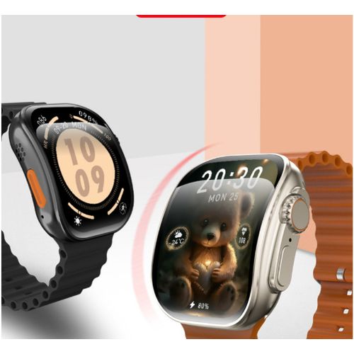 Smartwatch X10 Ultra 3 with curved screen, sleek design, and fitness tracking features, displayed on a clean background.