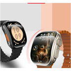 Smartwatch X10 Ultra 3 with curved screen, sleek design, and fitness tracking features, displayed on a clean background.