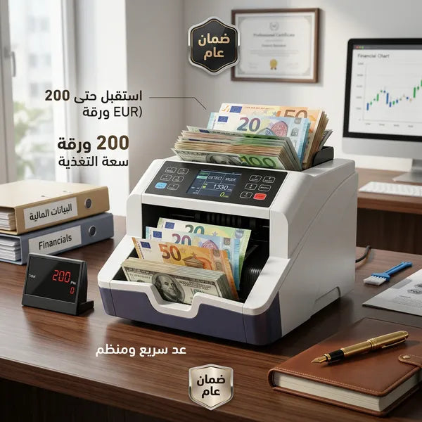 ماكينة عد النقود الحديثة ضمان عام