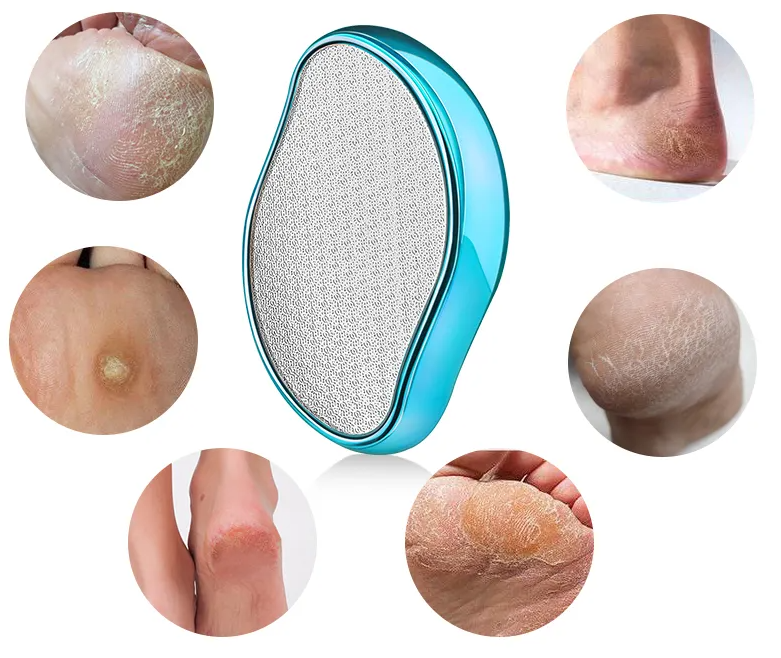 Nano Glass foot pedicure stone for personal hygiene, featuring a textured surface for smoothing and exfoliating feet.