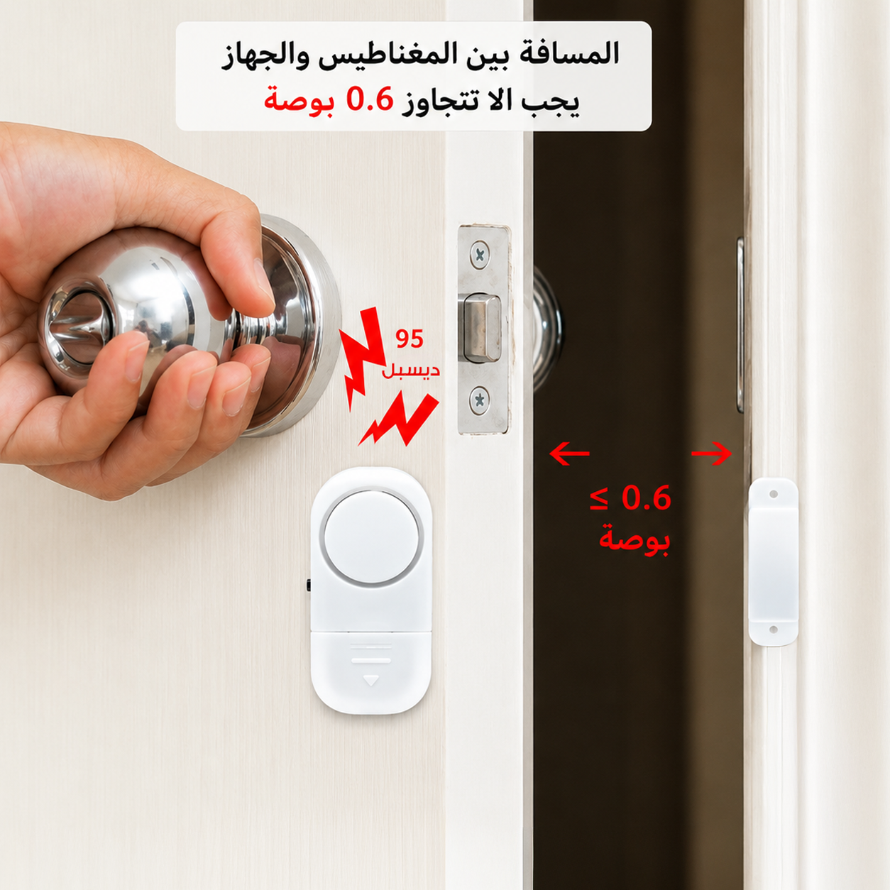 عرض إنذار الباب والشباك اللاسلكي + كاميرا المراقبة البانورامية المزدوجة بدقة HD