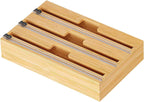Triple wooden foil holder from سوق كوم, a kitchen storage tool with three compartments for easy foil organization.