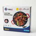 صاج شوي كهربائي مسطح للحوم والخضروات سهل التنظيف بضمان عامين