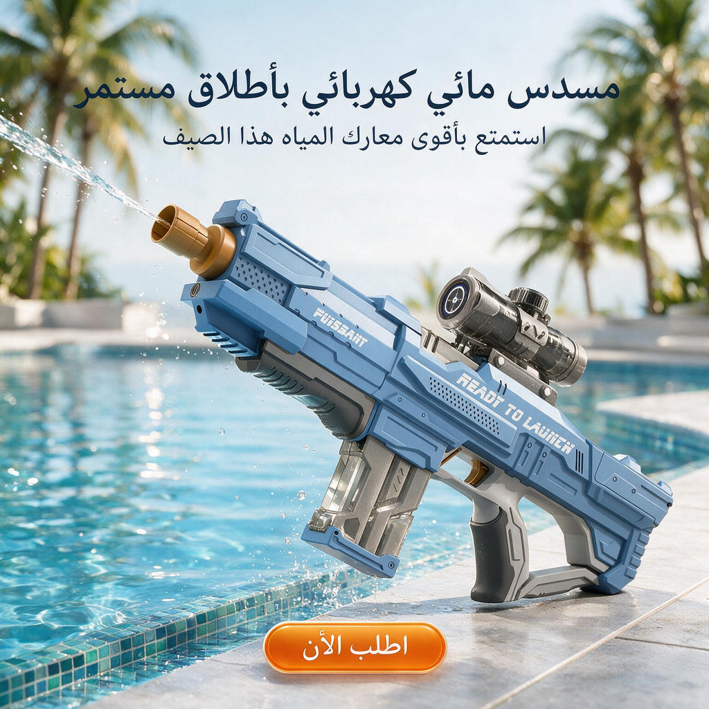 مدفع ماء كهربائي آلي يعمل بالشحن